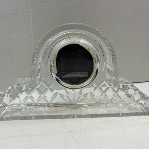 Shannon Lead Crystal Mantle CLOCK Hand Crafted Designs of Ireland Quartz 11.5x7" - Picture 4 of 11
